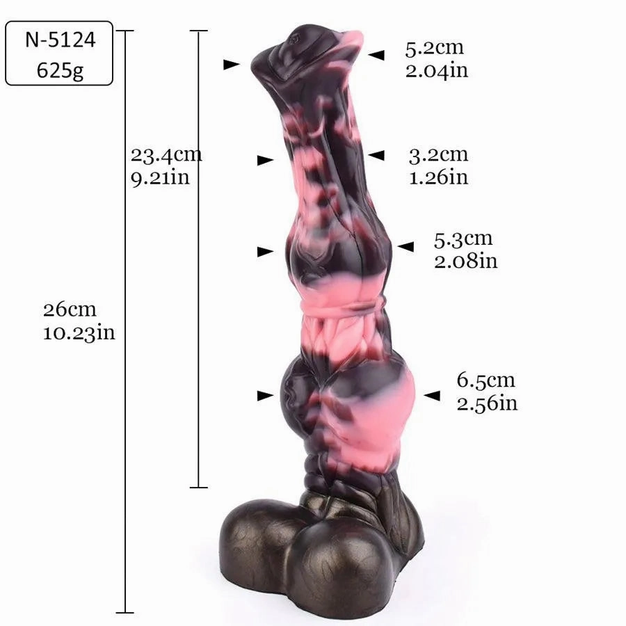 10 Inches Soft Silicone Horse Dick Dildo Toy