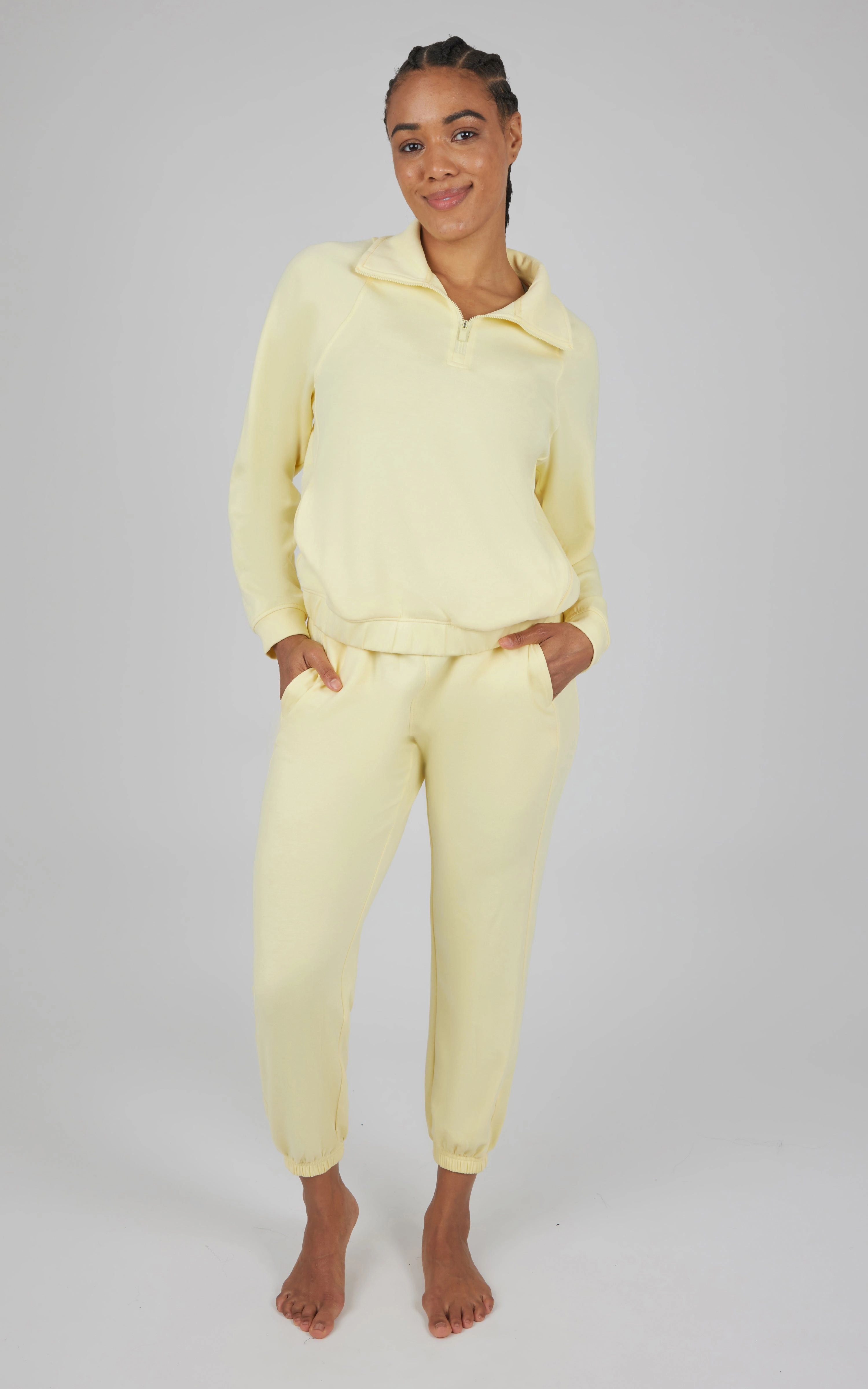 2 PC Softlite Half Zip Pullover and Jogger Set
