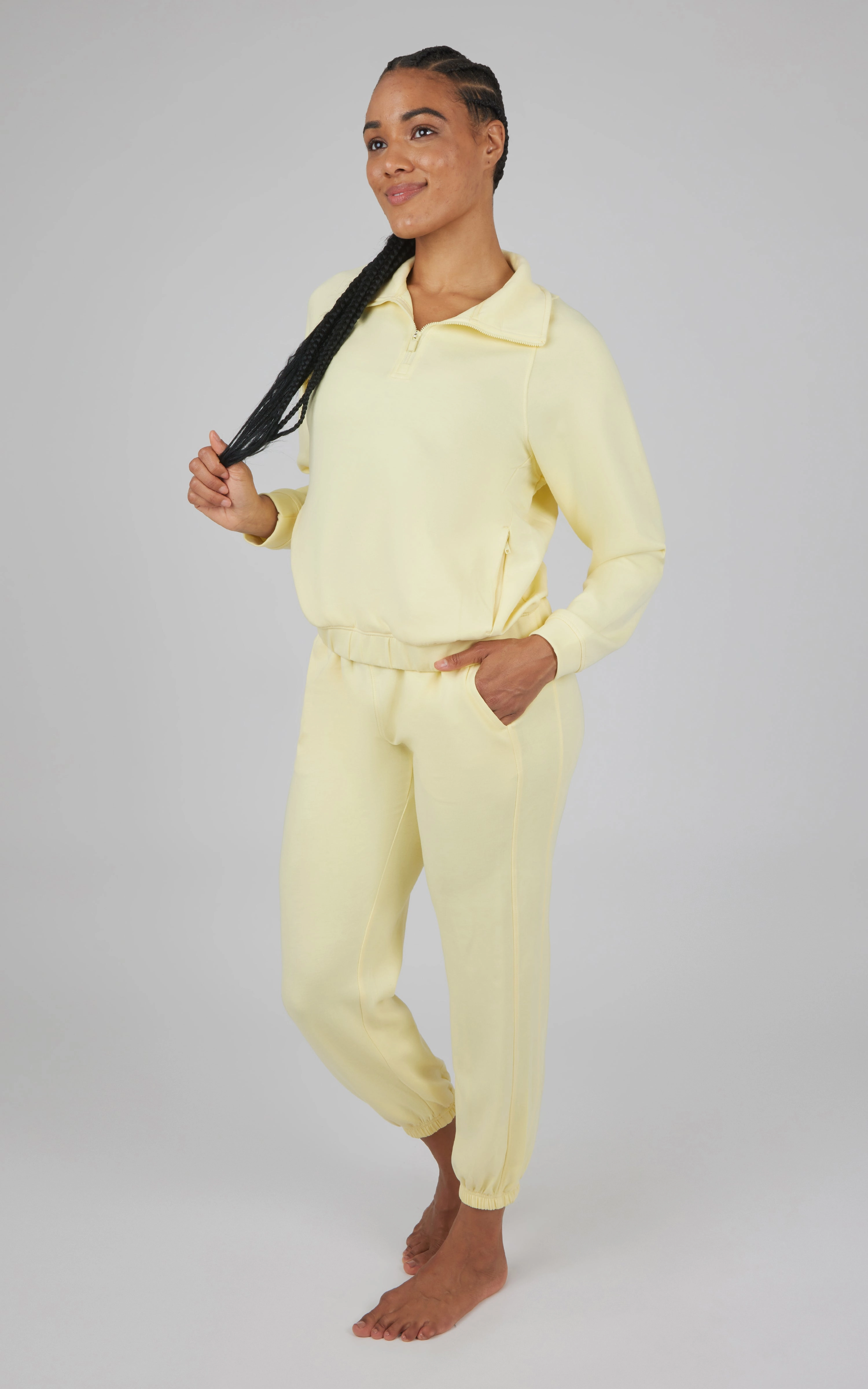 2 PC Softlite Half Zip Pullover and Jogger Set