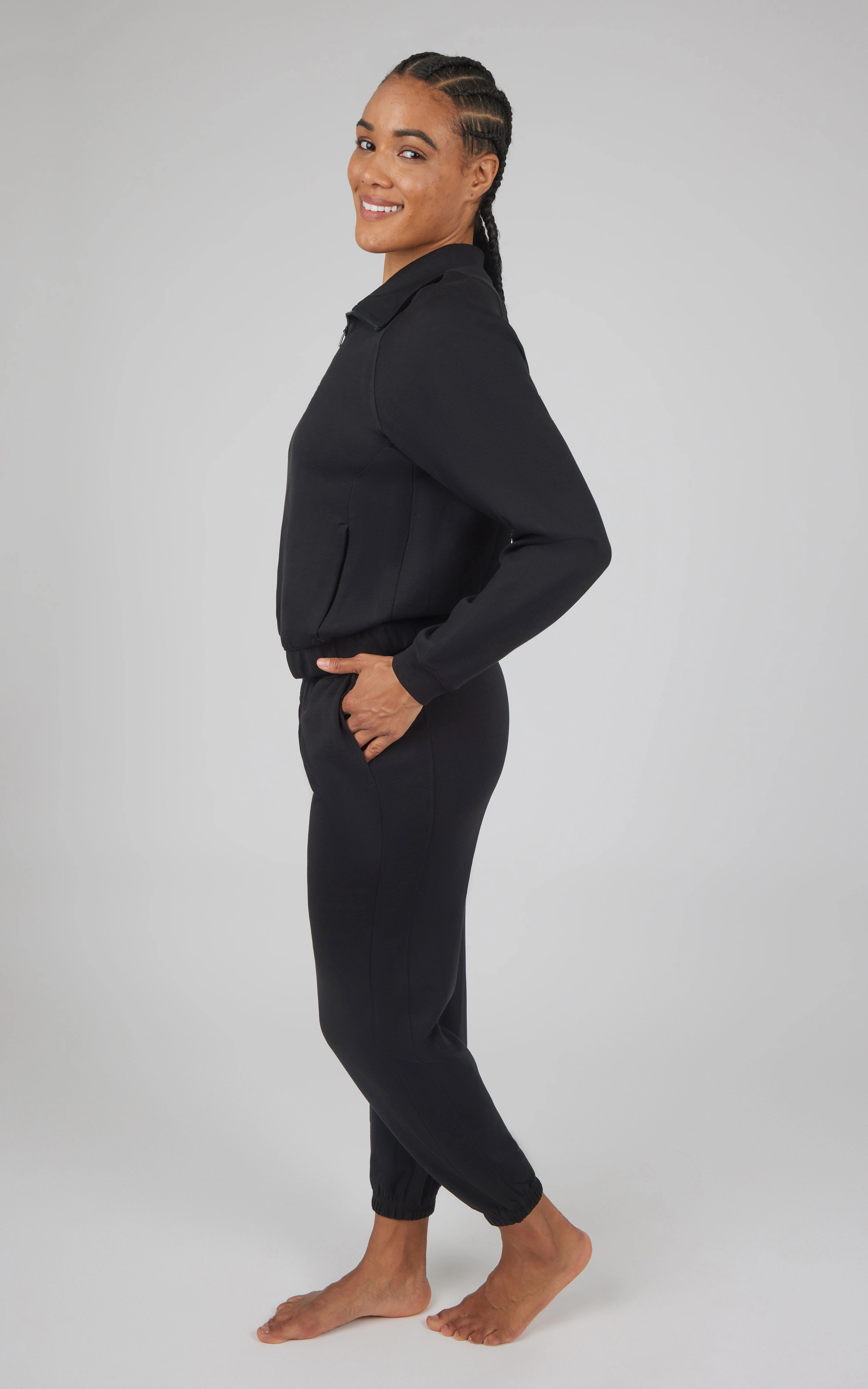 2 PC Softlite Half Zip Pullover and Jogger Set