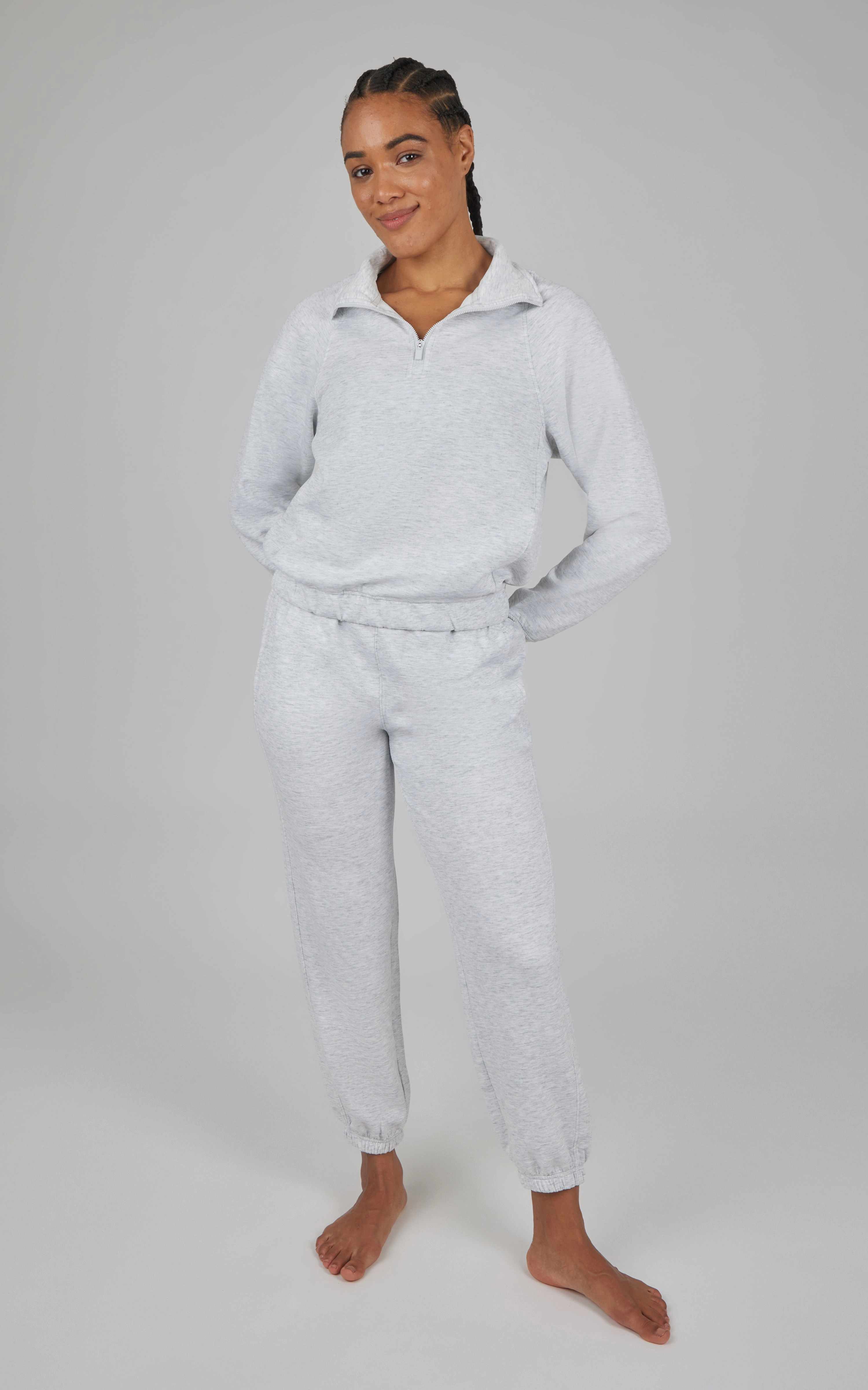 2 PC Softlite Half Zip Pullover and Jogger Set