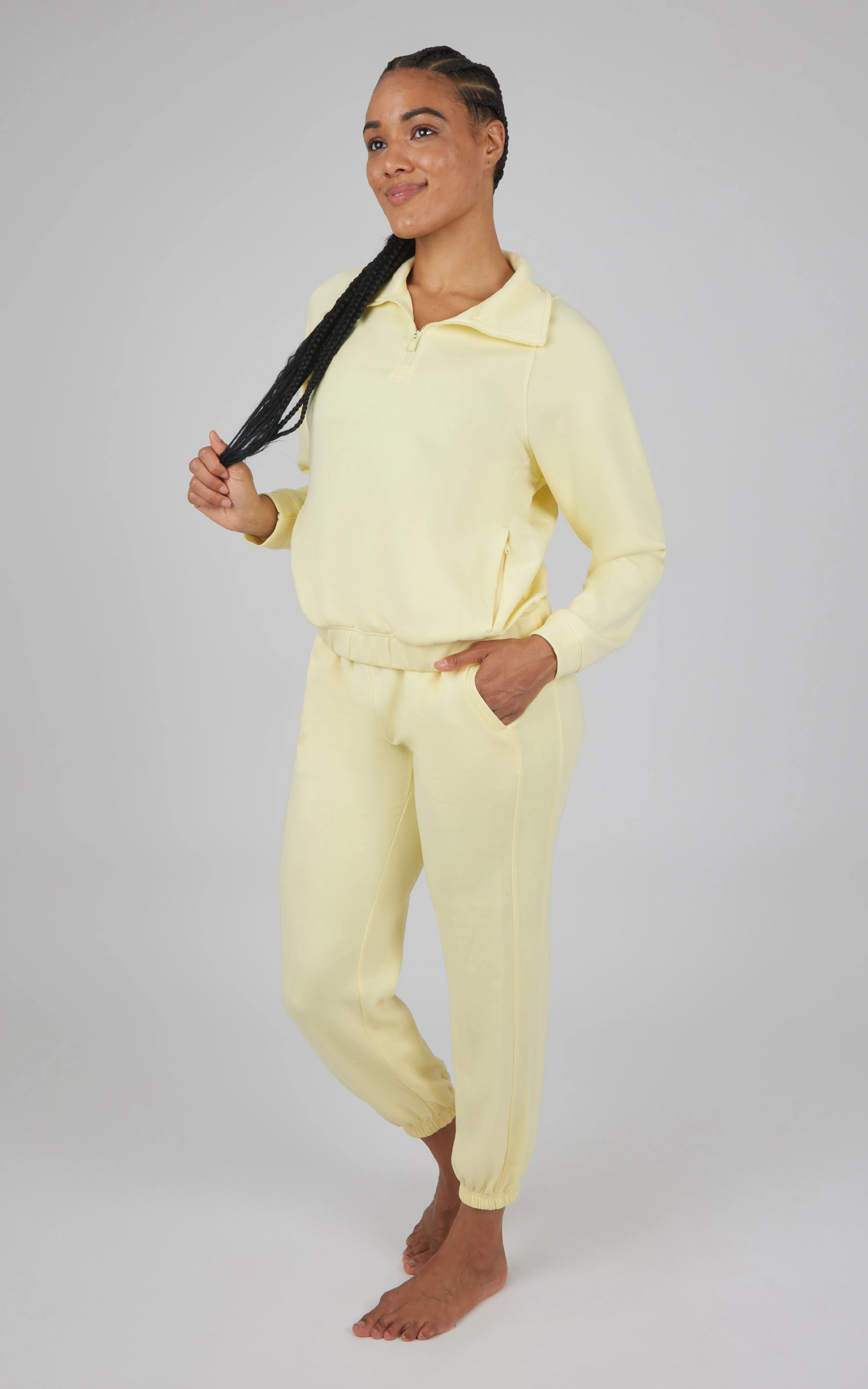 2 PC Softlite Half Zip Pullover and Jogger Set