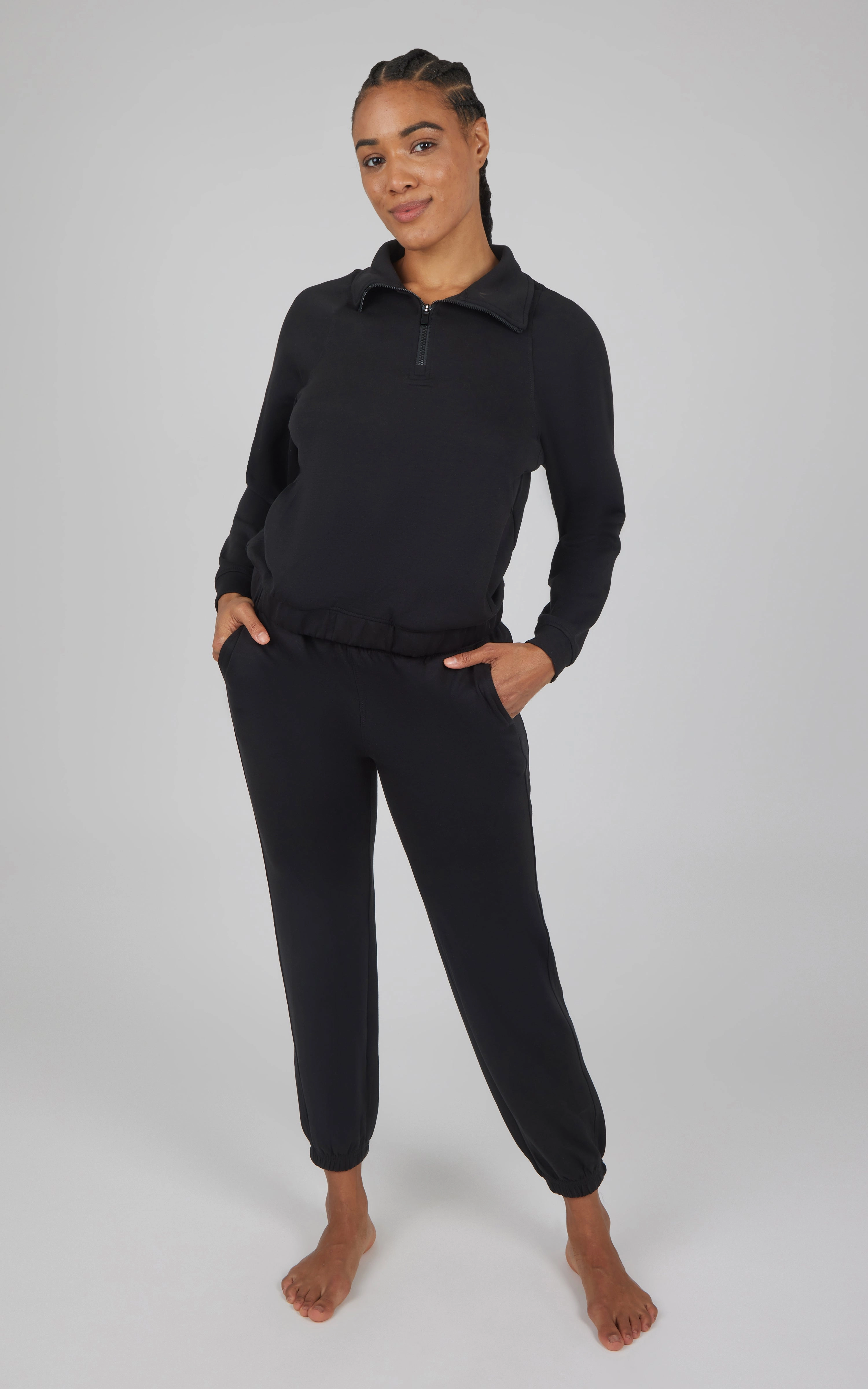 2 PC Softlite Half Zip Pullover and Jogger Set