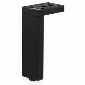3-15/16" (100 mm) Adjustable Contemporary Versatile T or L Shaped Furniture Leg Matte Black