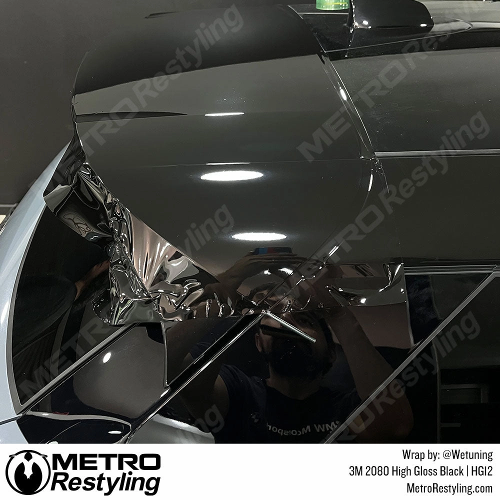 3M 2080 High Gloss Black Vinyl Wrap | HG12