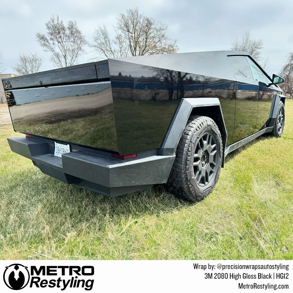 3M 2080 High Gloss Black Vinyl Wrap | HG12