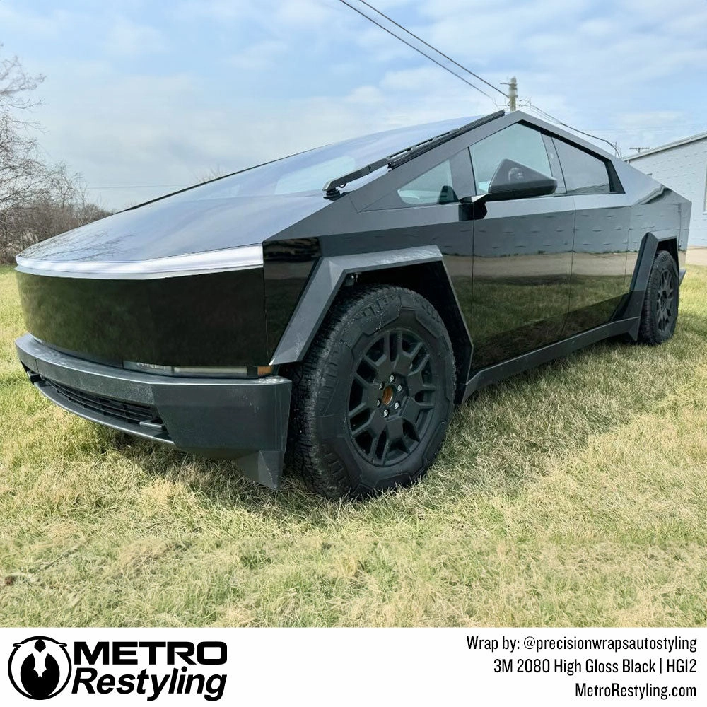 3M 2080 High Gloss Black Vinyl Wrap | HG12