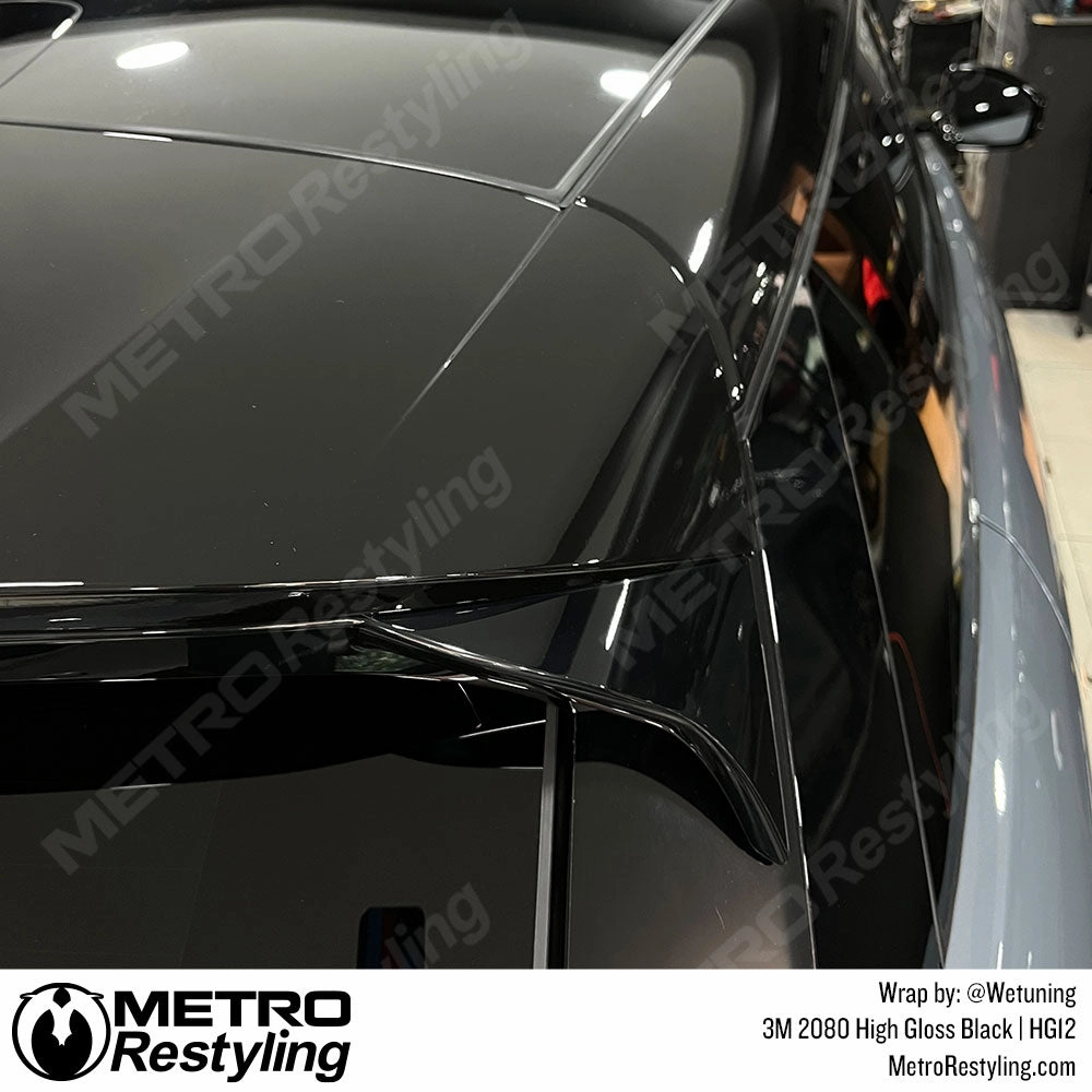 3M 2080 High Gloss Black Vinyl Wrap | HG12