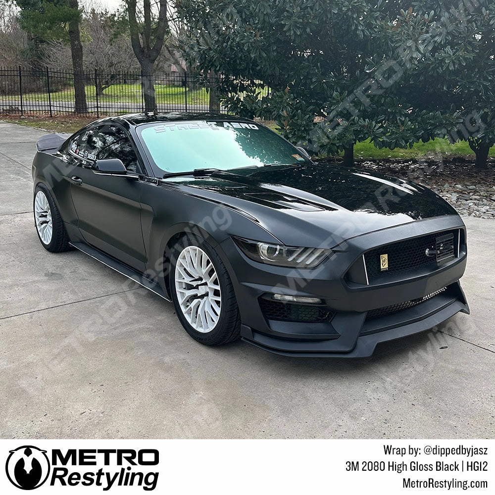 3M 2080 High Gloss Black Vinyl Wrap | HG12