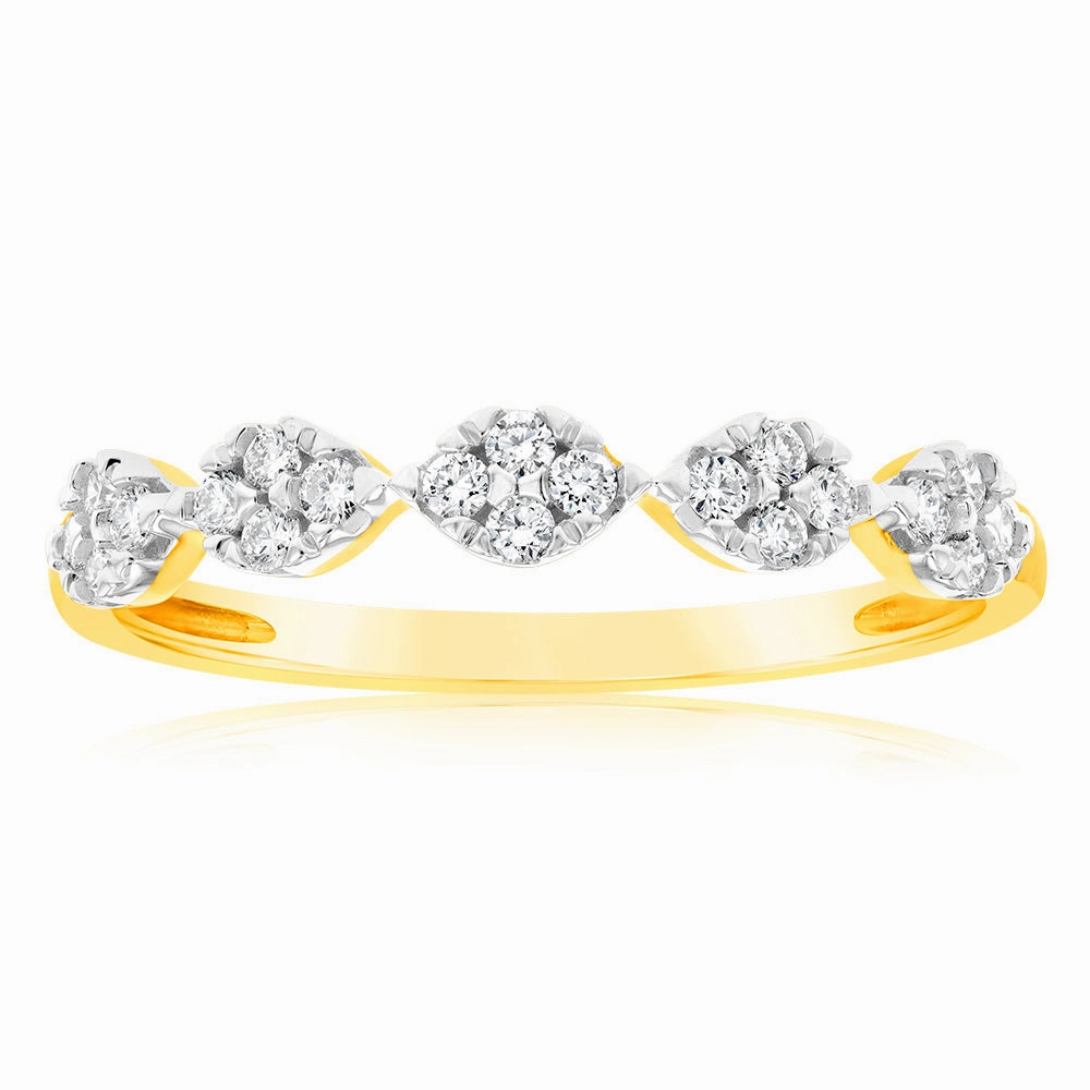 9ct Yellow Gold 1/4 Carat Luminesce Lab Grown Diamond Dress Ring
