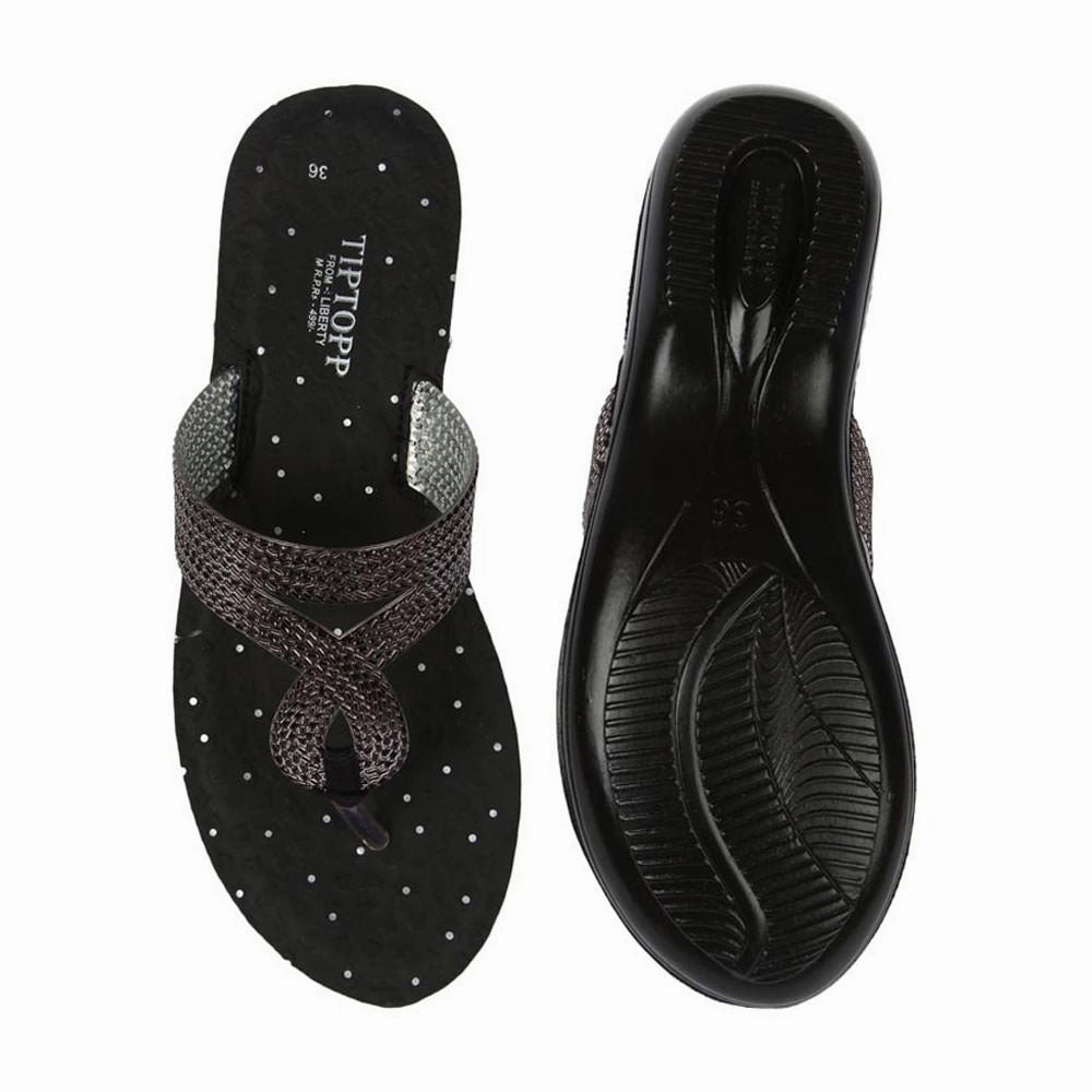 A-HA By Liberty ETHNIC-05 Women Ethnic Black Slippers