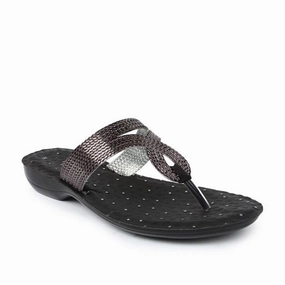 A-HA By Liberty ETHNIC-05 Women Ethnic Black Slippers