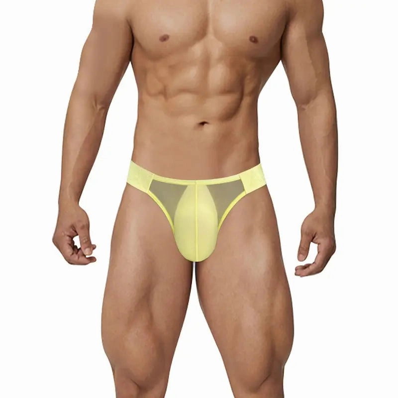 Adannu Men's Sexy High-Cut Bikini Briefs | Oxhorn Mesh Waistband AD787