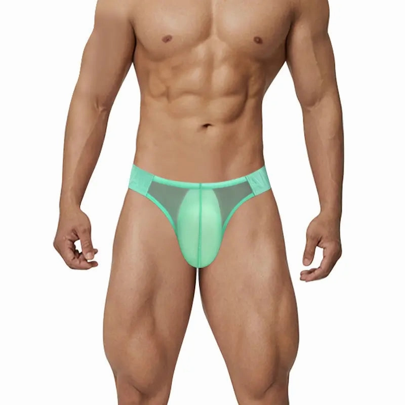 Adannu Men's Sexy High-Cut Bikini Briefs | Oxhorn Mesh Waistband AD787