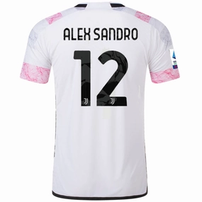 adidas Juventus Authentic Alex Sandro Away Jersey w/ Serie A Patch 23/24 (White)