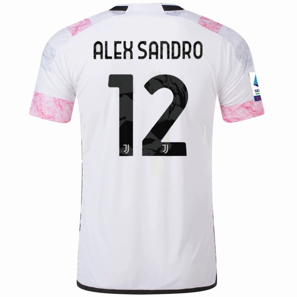 adidas Juventus Authentic Alex Sandro Away Jersey w/ Serie A Patch 23/24 (White)