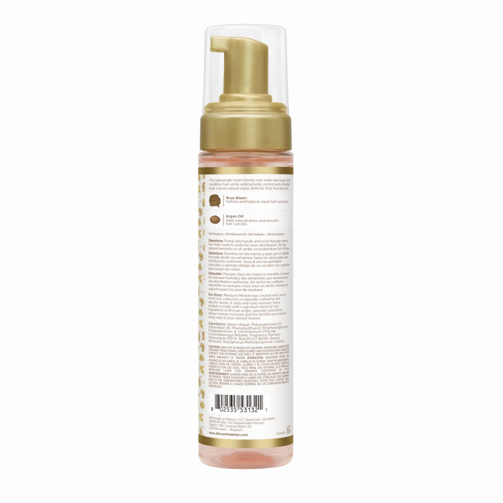 African Pride Moisture Miracle Rose Water & Argan Oil Curl Mousse - 8.5 oz