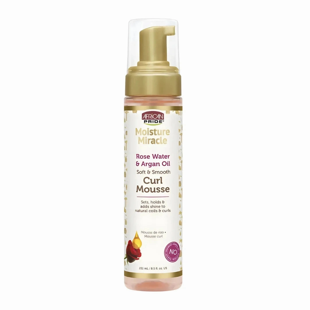 African Pride Moisture Miracle Rose Water & Argan Oil Curl Mousse - 8.5 oz
