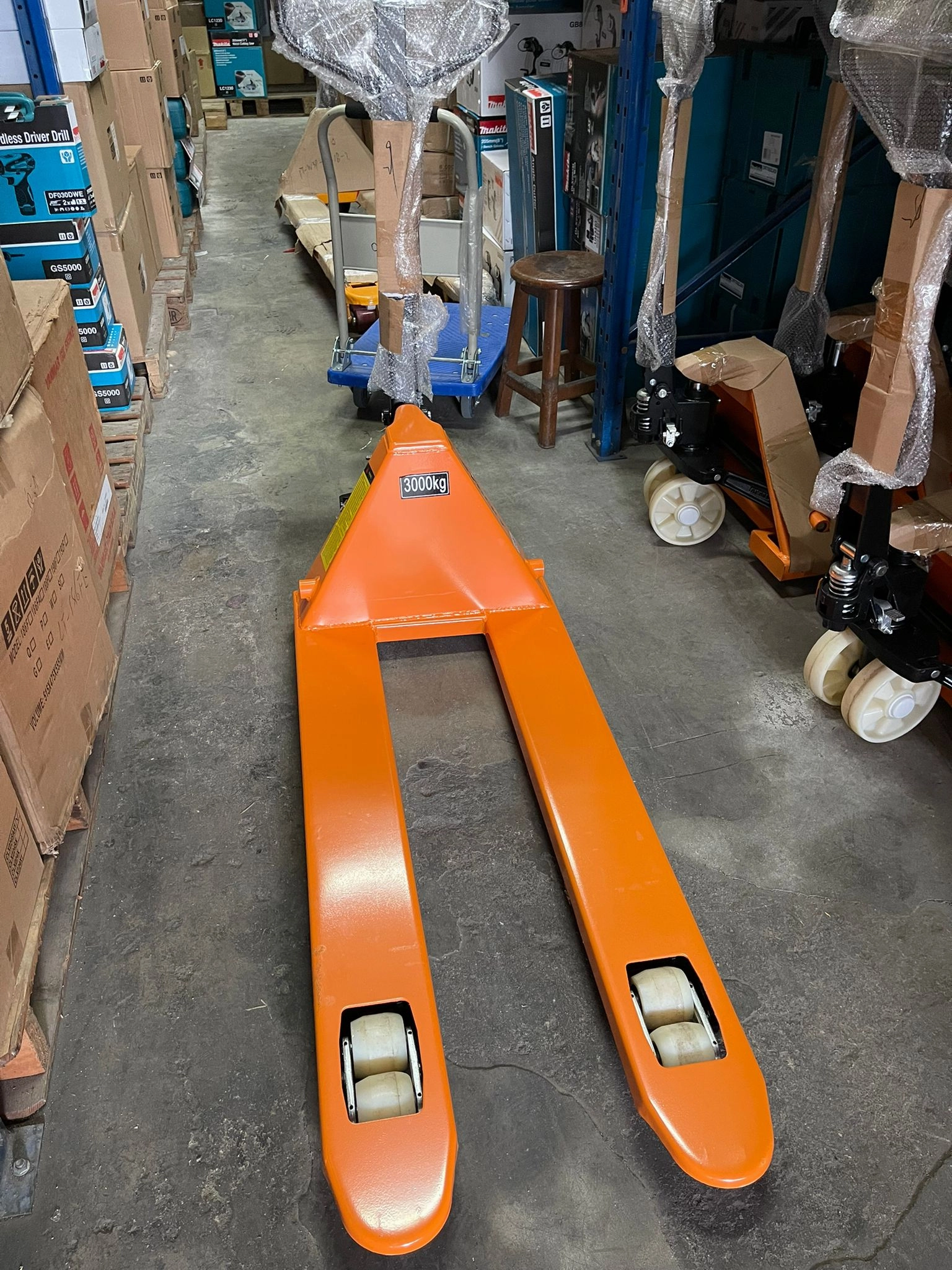 Aiko 3T 550*1150*85MM CBY series Double Nylon Yellow Hand Pallet Truck| Model: PT-CBY3N-550-2