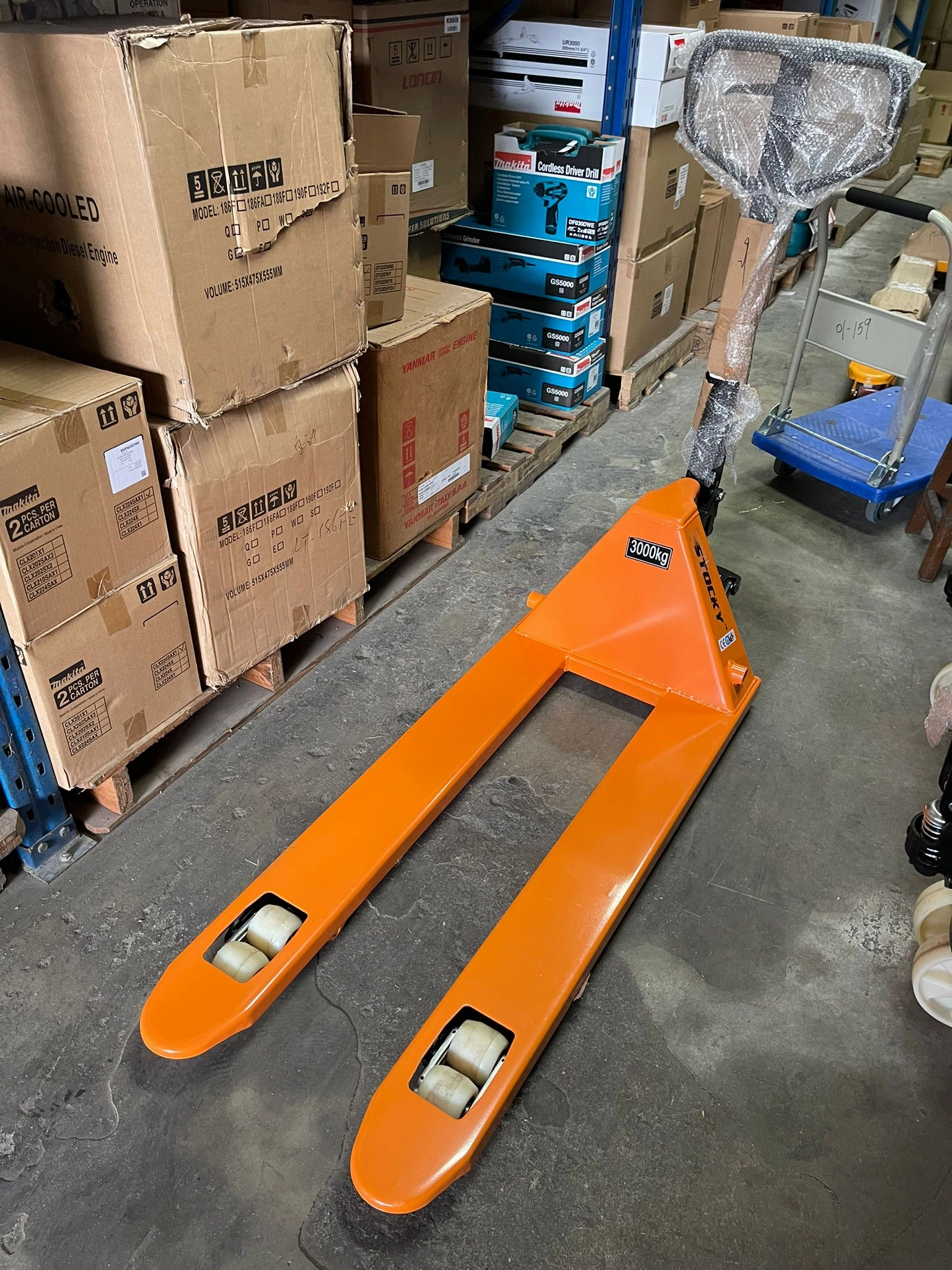 Aiko 3T 550*1150*85MM CBY series Double Nylon Yellow Hand Pallet Truck| Model: PT-CBY3N-550-2