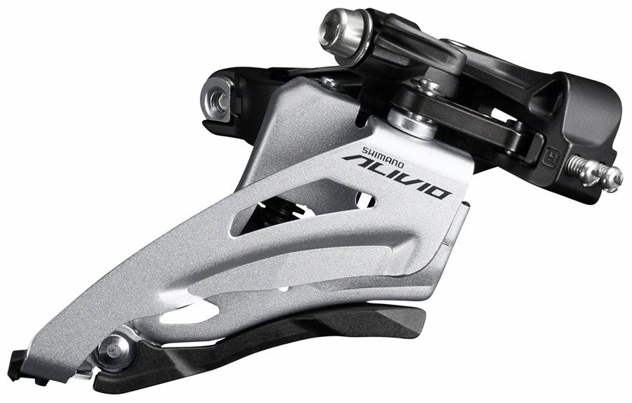 Alivio FD-M3120-M-B Front Derailleur - 2x9-Speed Side Swing Front Pull 34.9/31.8/28.6mm Clamp Band 36t Max