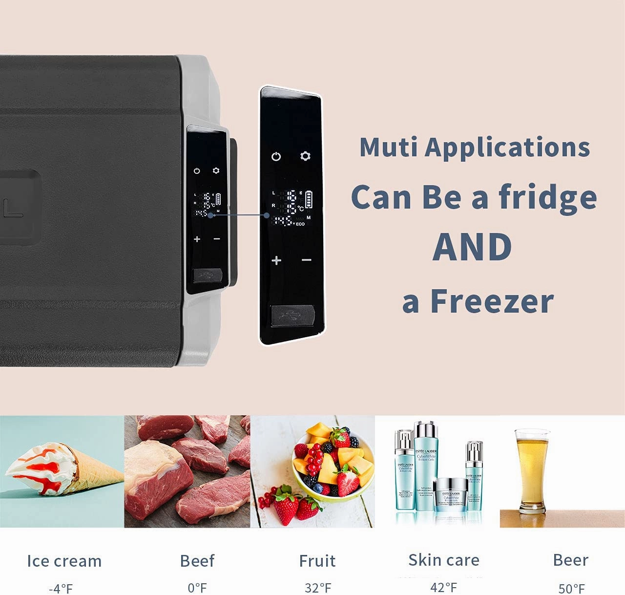 Alpicool T60 Flexible Dual Zone Portable Car Fridge