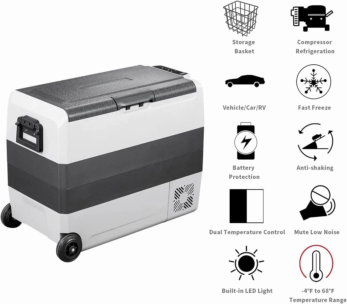 Alpicool T60 Flexible Dual Zone Portable Car Fridge
