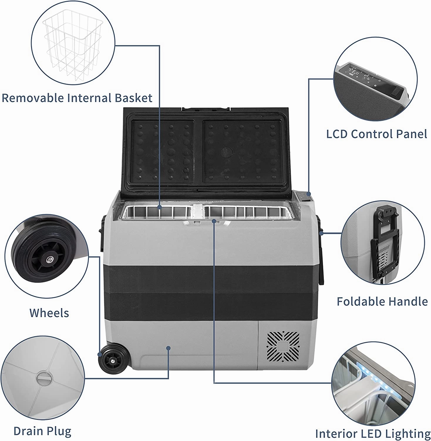 Alpicool T60 Flexible Dual Zone Portable Car Fridge