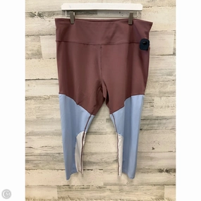 Athletic Leggings By Mta Pro In Blue & Brown, Size: 1x