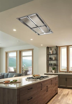 Best Range Hoods CC34IQT63SB Cirrus Grande 63 Inch 1200 Cfm Brushed Stainless Steel Ceiling Mounted Range Hood With Led Light