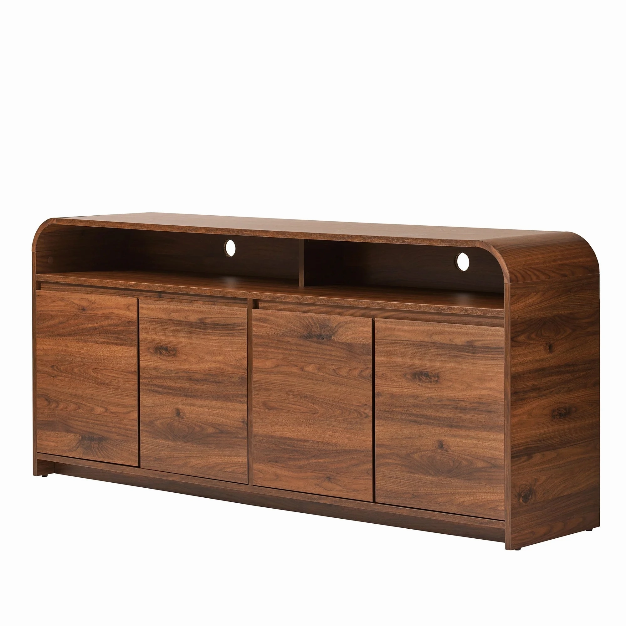 Better Homes & Gardens BHS436249972008 Juliet Curved TV Stand For TVs up to 75", Walnut Finish