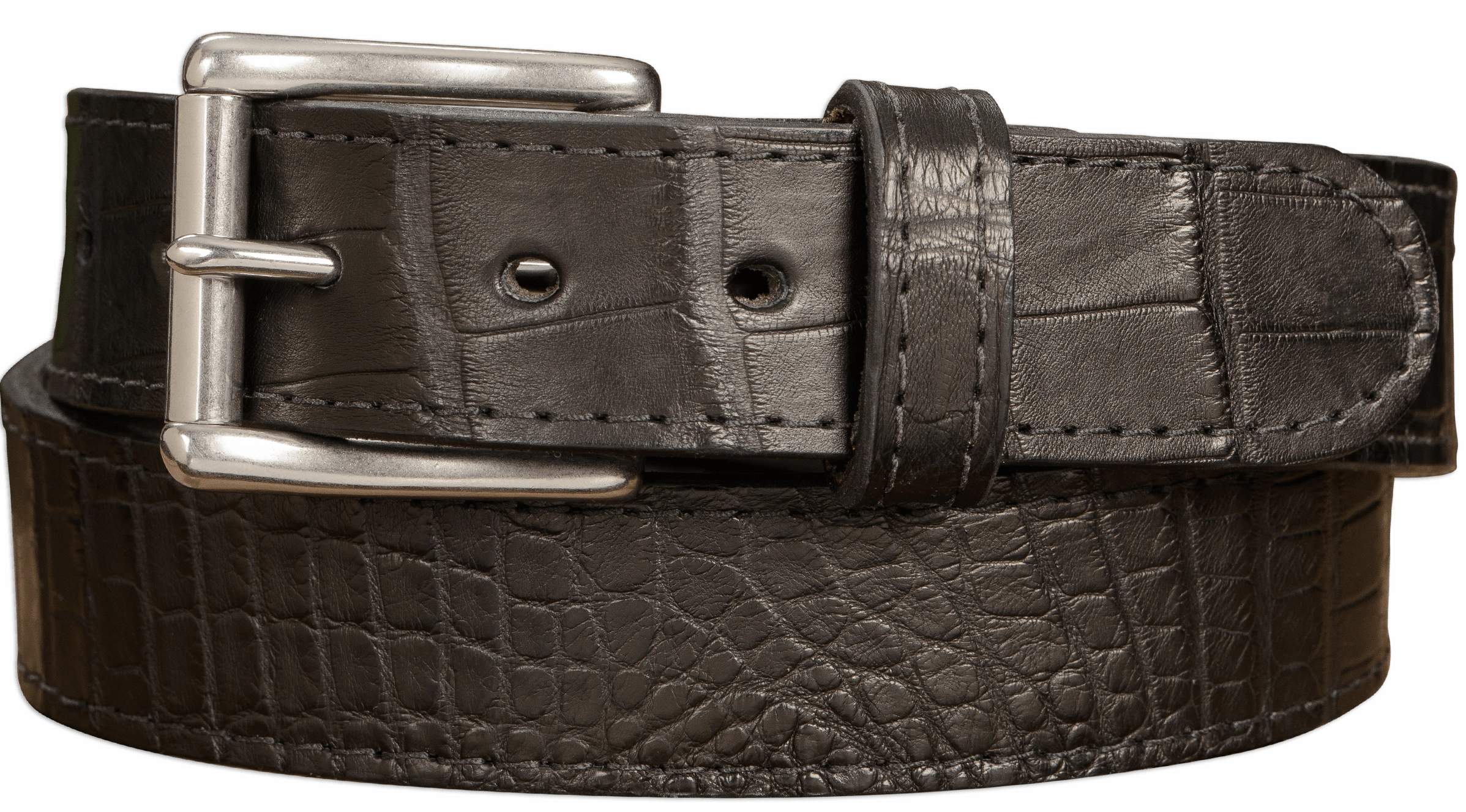 Black American Alligator Max Thickness Belt