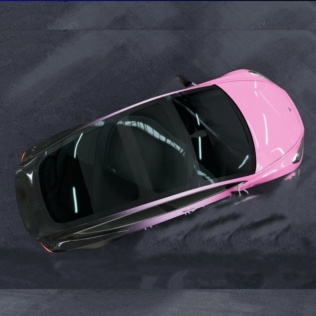 Black Pink Custom Gradient Vinyl Wrap