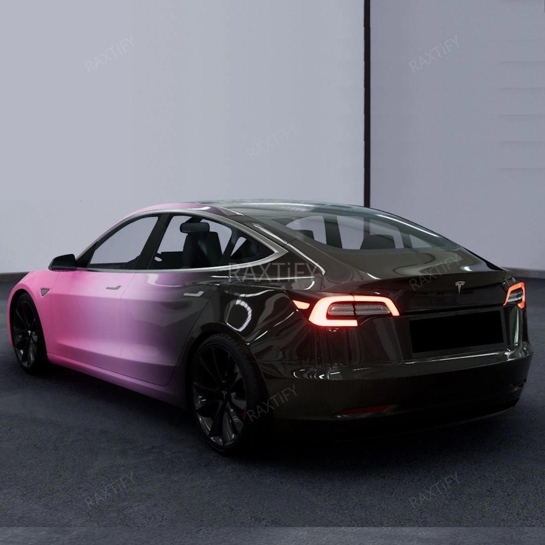 Black Pink Custom Gradient Vinyl Wrap