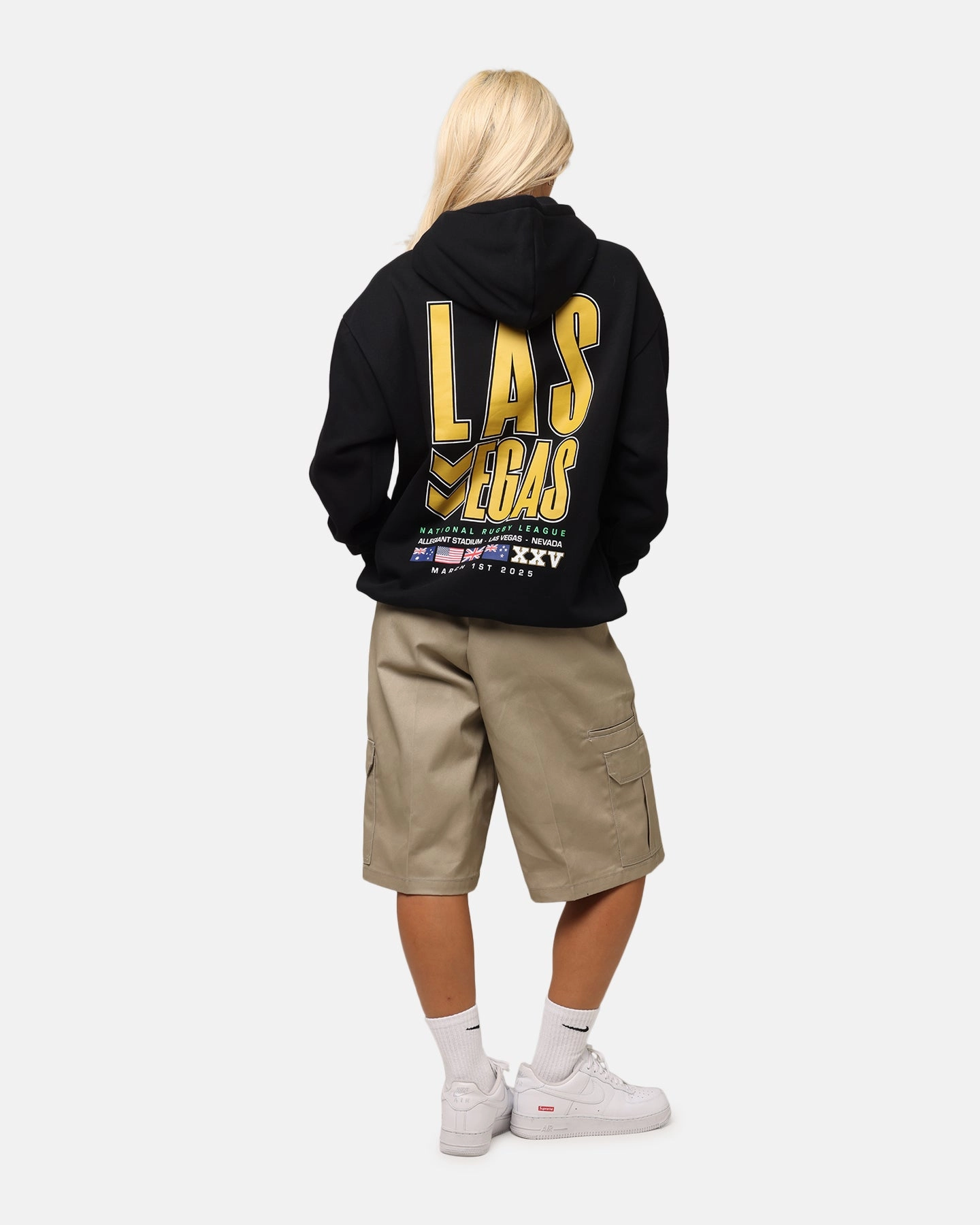 Bleacher Athletic NRL 2025 Las Vegas Round Hoodie Black