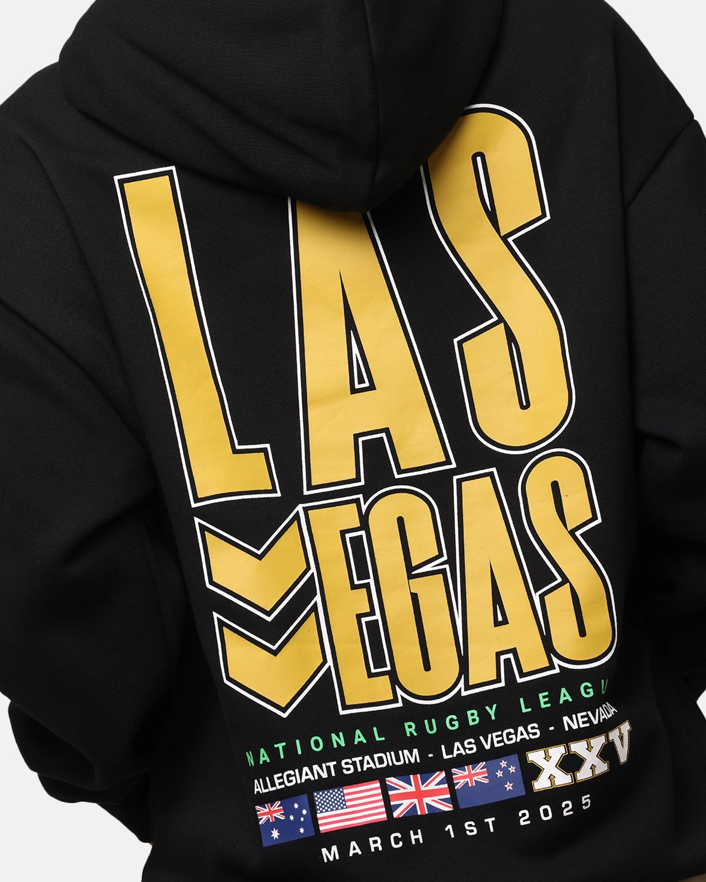 Bleacher Athletic NRL 2025 Las Vegas Round Hoodie Black