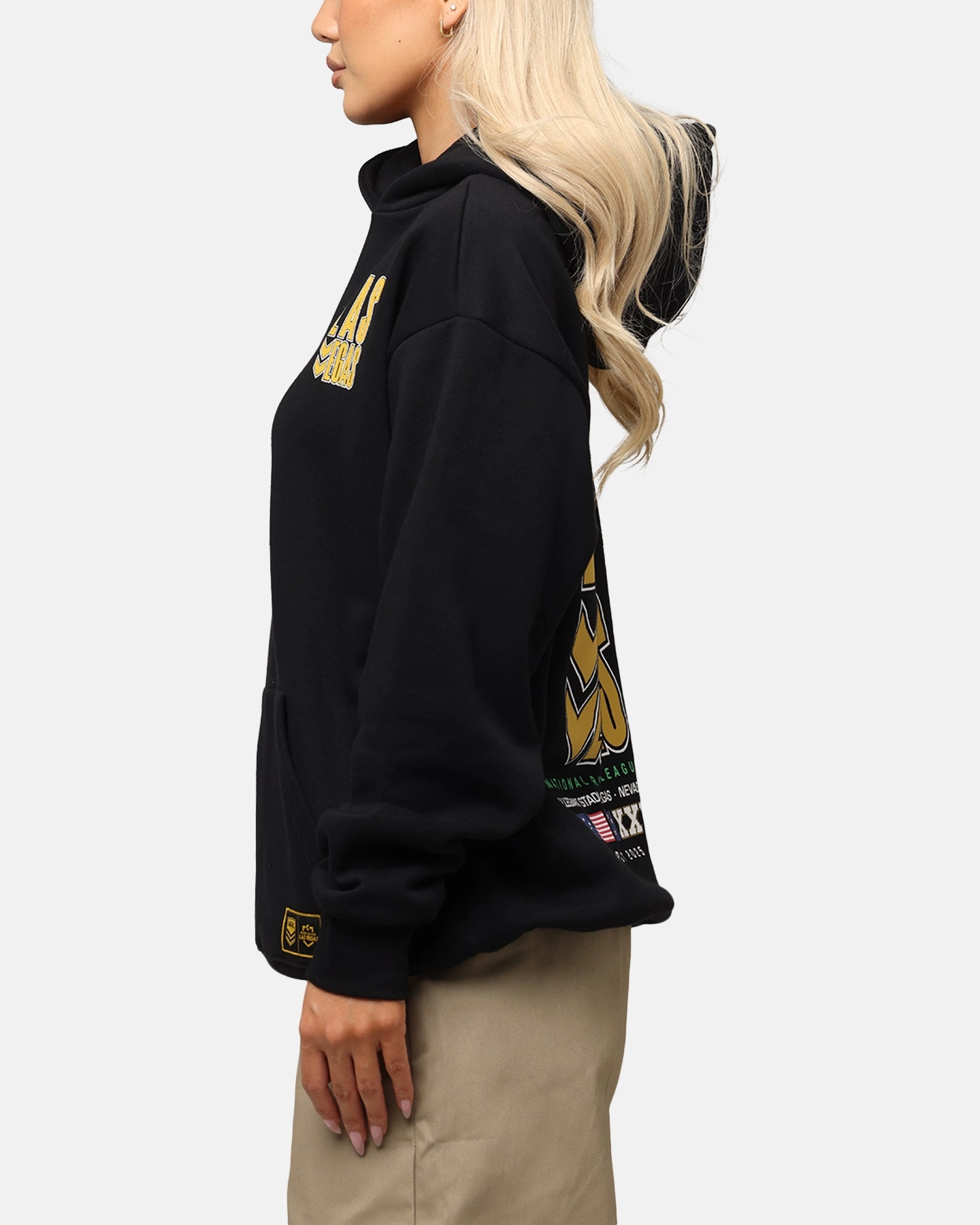 Bleacher Athletic NRL 2025 Las Vegas Round Hoodie Black