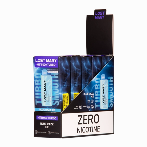Blue Razz Ice Lost Mary MT15000 Turbo (ZERO Nicotine)