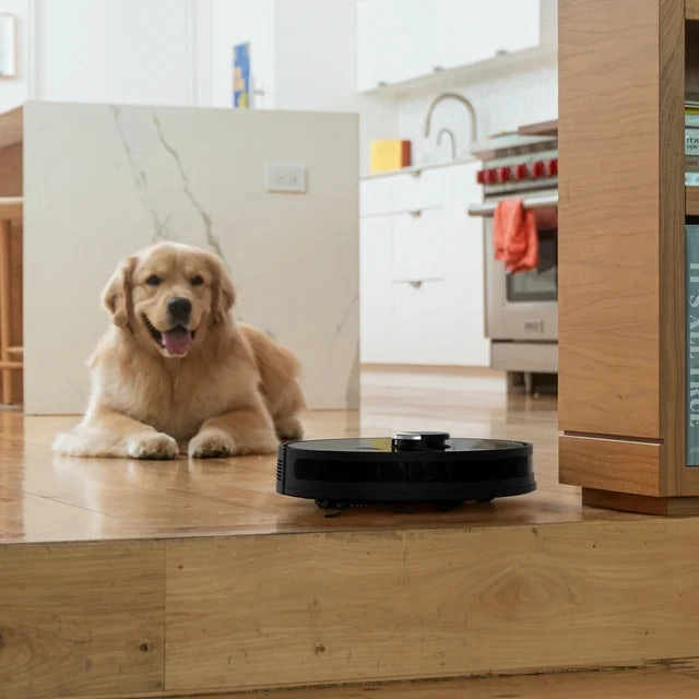 bObsweep PET24-7-213 Dustin Wi-Fi Connected Self-Emptying Robot Vacuum and Mop, Black