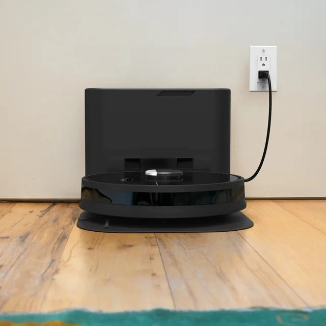 bObsweep PET24-7-213 Dustin Wi-Fi Connected Self-Emptying Robot Vacuum and Mop, Black