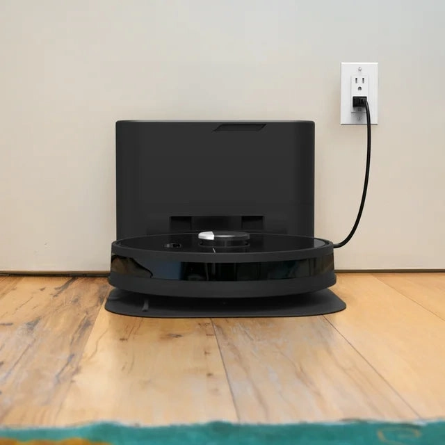 bObsweep PET24-7-213 Dustin Wi-Fi Connected Self-Emptying Robot Vacuum and Mop, Black