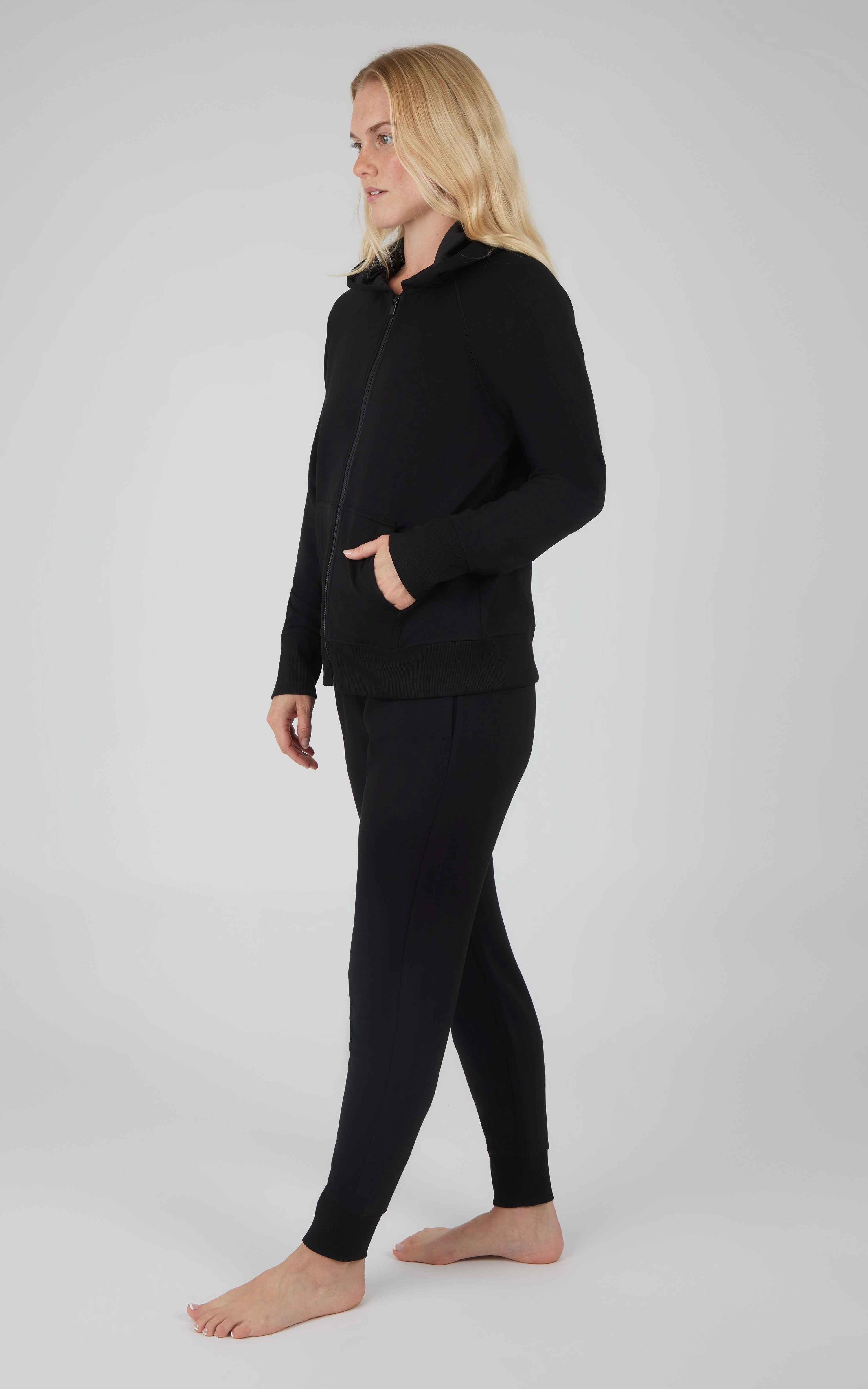 Brushed Terry Zip Hoodie and Jogger Set