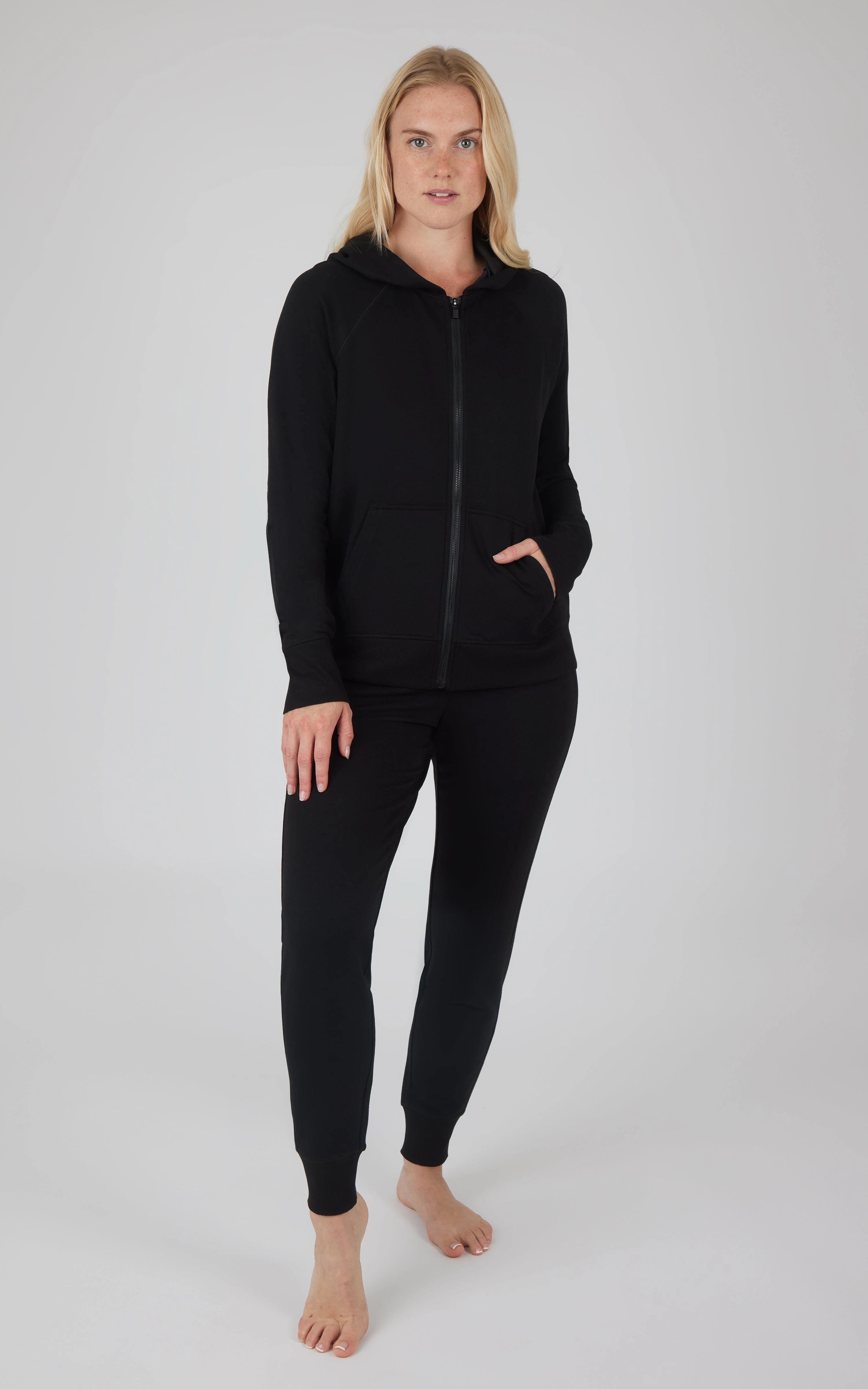 Brushed Terry Zip Hoodie and Jogger Set