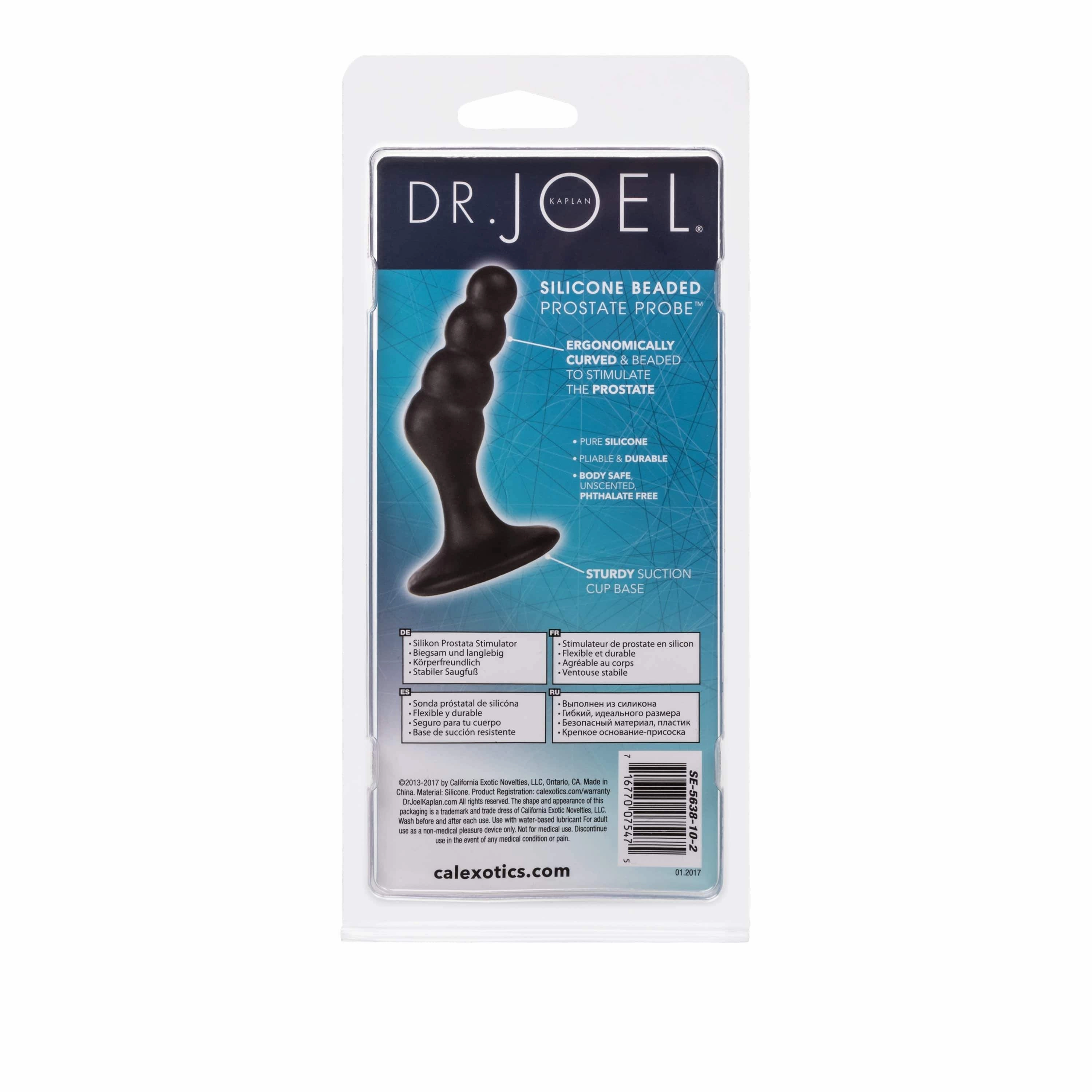 California Exotics - Dr Joel Kaplan Silicone Beaded Prostate Probe Anal Beads (Black)