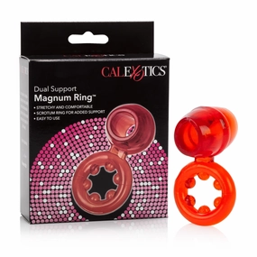 California Exotics - Dual Support Magnum Cock Ring (Red)