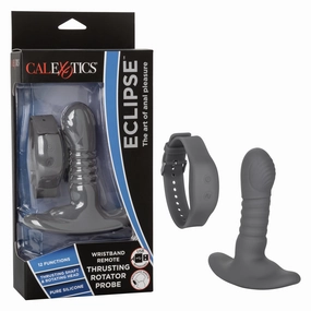 California Exotics - Eclipse Wristband Remote Thrusting Rotator Probe Anal Plug (Black)