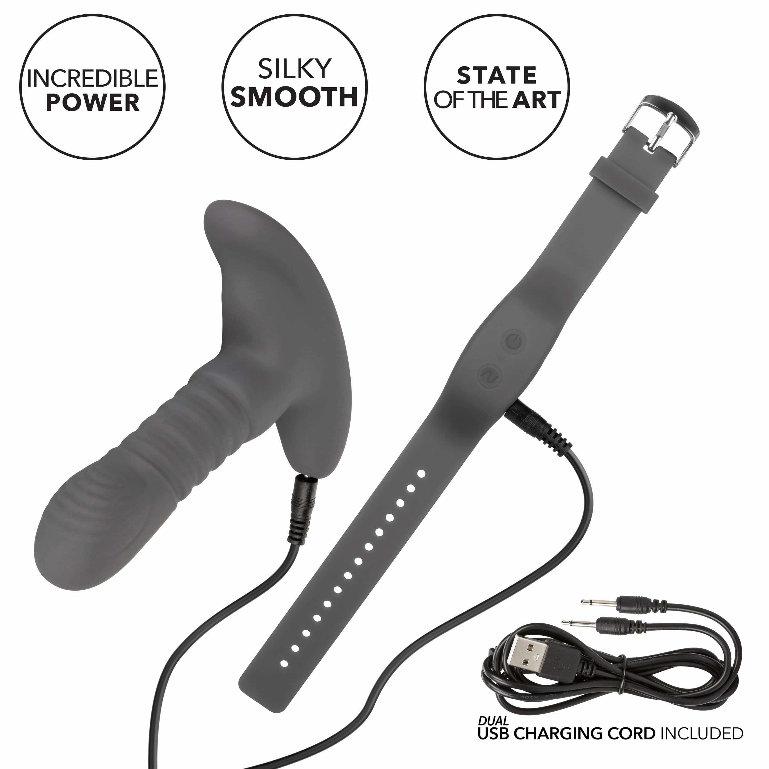 California Exotics - Eclipse Wristband Remote Thrusting Rotator Probe Anal Plug (Black)