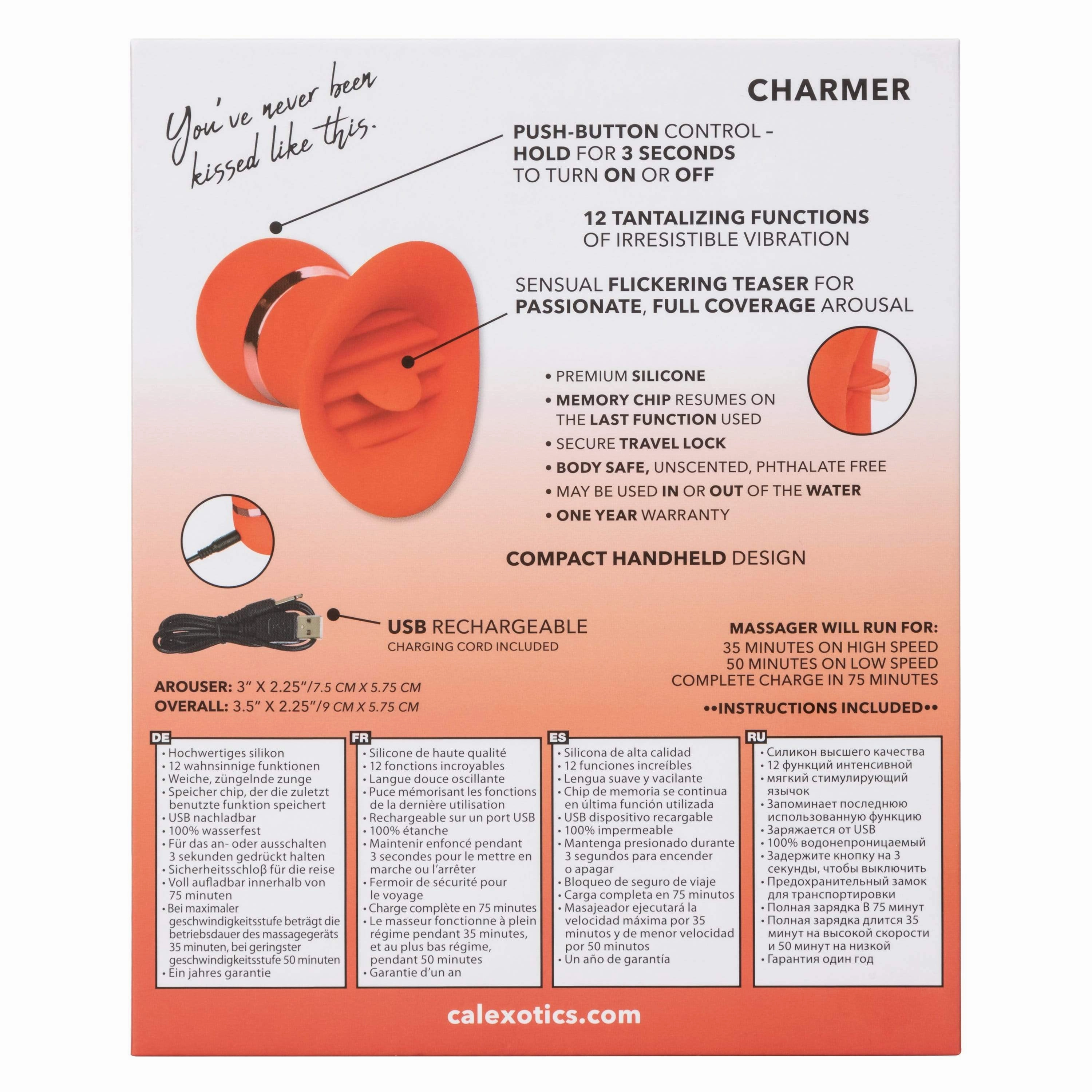 California Exotics - French Kiss Charmer Clit Massager (Red)