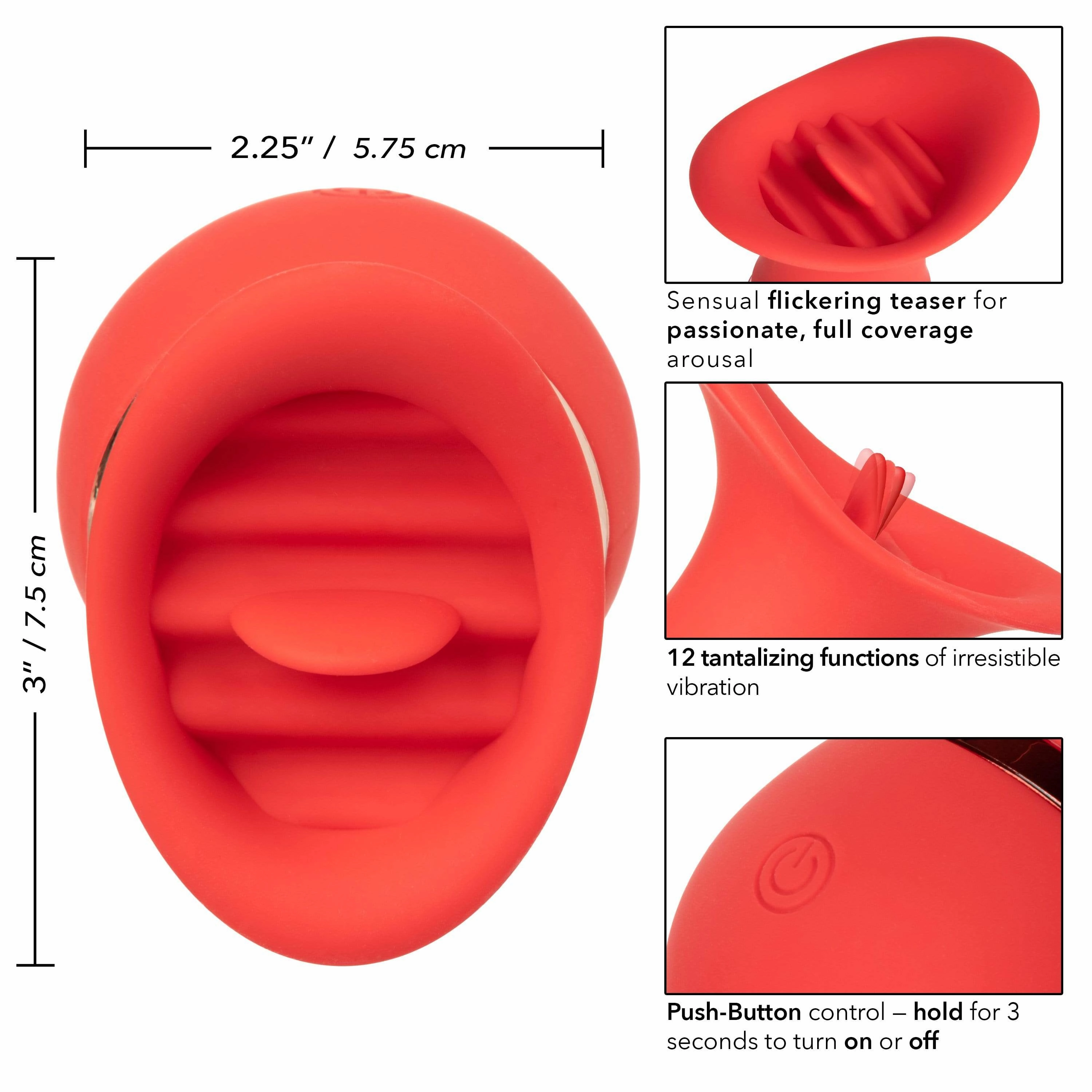 California Exotics - French Kiss Charmer Clit Massager (Red)