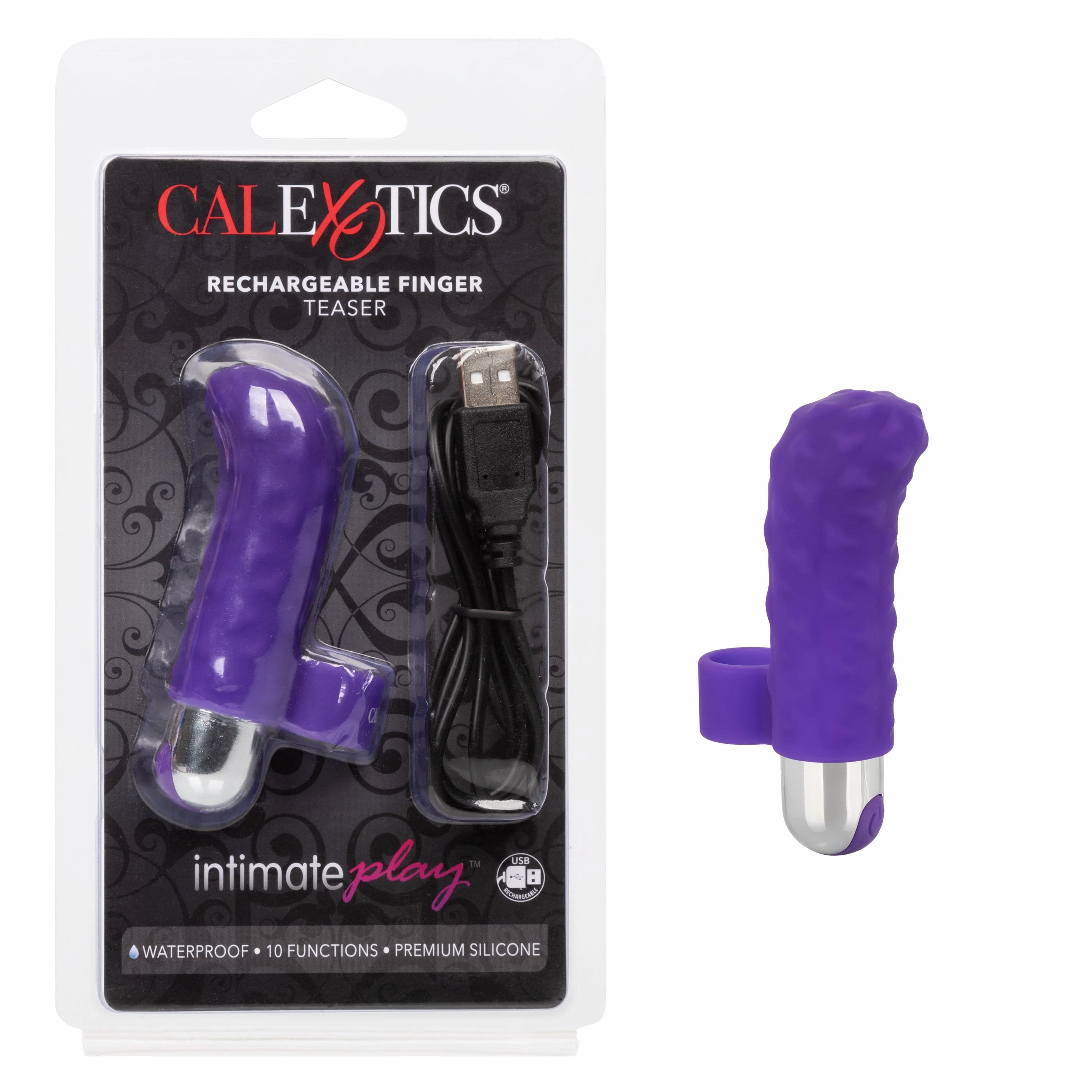 California Exotics - Intimate Play Rechargeable Finger Teaser Clit Massager (Purple)